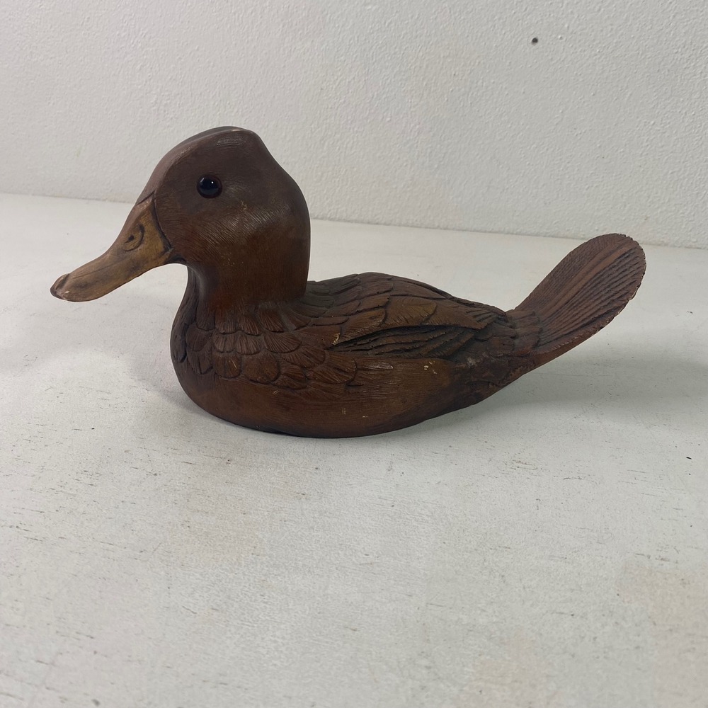 Vintage 1983 Ruddy Duck Decoy Sculpture Dr J.C. Huber Handcrafted Collectible